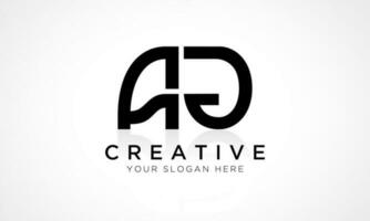 ag brief logo ontwerp vector sjabloon. alfabet eerste brief ag logo ontwerp met glanzend reflectie bedrijf illustratie.