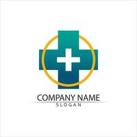 ziekenhuis logo en symbolen sjabloon pictogrammen app vector
