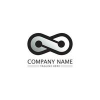 Infinity design logo en 8 icon, vector, sign, creative logo voor business en corporate infinity symbol vector