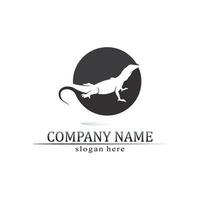 dier vector hagedis salamander gekko krokodil en reptielen ontwerp logo