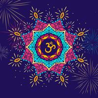 Hand getrokken Diwali achtergrond vector