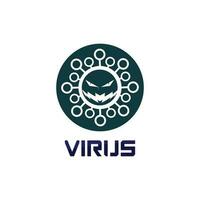 virus corona virus vector en masker ontwerp logo virale vector en ontwerp pictogram symbool