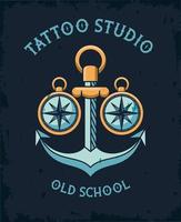 anker tattoo studio afbeelding artistiek vector