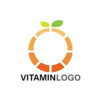 vitamine c logo vector ontwerp vector icoon Gezondheid voeding