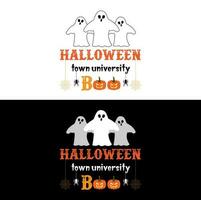 halloween t overhemd halloween stad- Universiteit boe vector