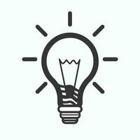 licht lamp lijn icoon vlak vector geschikt voor creatief idee concept klaar voor uw project