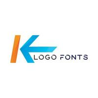 k logo ontwerp k brief lettertype concept bedrijfslogo vector en ontwerp eerste bedrijf