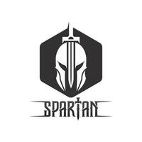 spartaans en gladiator helm logo icoon ontwerpen vector