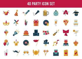 bundel van veertig party set iconen vector