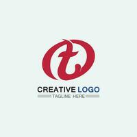 t letter, t logo vector lettertype alfabet ontwerp en pictogram t