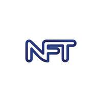 nft brief en doopvont technologie lijn icoon reeks crypto icoon of logo symbool vector illustratie