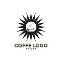 koffiekopje logo sjabloon vector pictogram ontwerp en koffie zwart