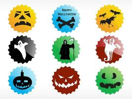 abstract halloween sticker serie reeks vector