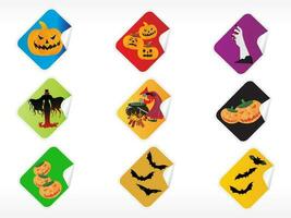 abstract halloween sticker serie reeks vector