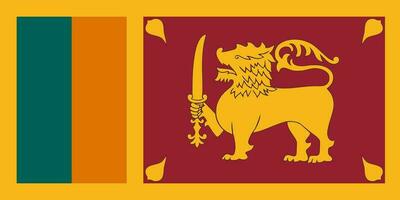 sri lanka vlag, officiële kleuren en verhouding. vectorillustratie. vector