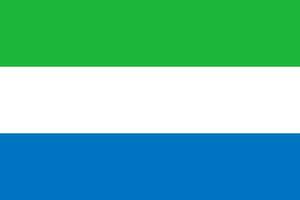 vlag van sierra leone, officiële kleuren en verhoudingen. vectorillustratie. vector