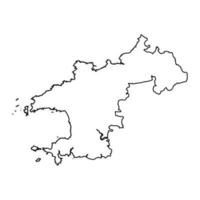 preseli pembrokeshire kaart, wijk van Wales. vector illustratie.