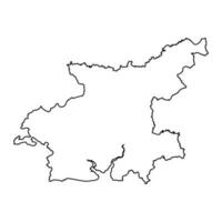 wijk van carmarthen kaart, wijk van Wales. vector illustratie.
