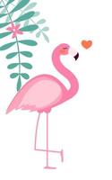 schattige roze flamingo pictogram vectorillustratie vector