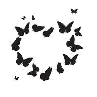 abstracte achtergrond met hartsymbool gemaakt van vlinder