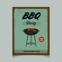 barbecue sjabloon of menu ontwerp met ruimte voor uw tekst vector