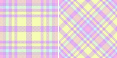patroon kleding stof plaid van structuur textiel Schotse ruit met een controleren naadloos vector achtergrond.