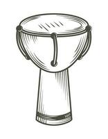 djembe trommel musical instrument icoon geïsoleerd vector