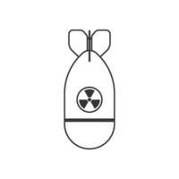 nucleair bom in schets stijl vector
