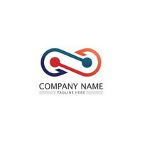 Infinity design logo en 8 icon, vector, sign, creative logo voor business en corporate infinity symbol vector