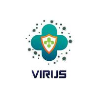 virus corona virus vector en masker ontwerp logo virale vector en ontwerp pictogram symbool