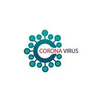 virus corona virus vector en masker ontwerp logo virale vector en ontwerp pictogram symbool