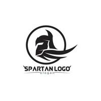 spartaans logo zwart ijsbreker en vector ontwerp helm en hoofd zwart