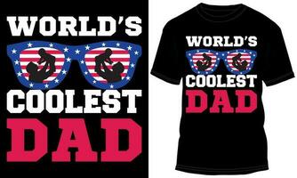 s werelds coolste vader t-shirt ontwerp vector