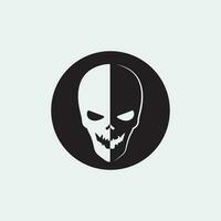 schedel en botten icoon logo ontwerp vector grafisch illustratie symbool
