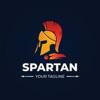 helling spartaans helm logo sjabloon vector