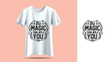 nieuw typografie citaten t-shirt afdrukken vector met een wit mockup