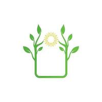 blad logo ontwerp vector voor natuur symbool sjabloon bewerkbare, groene blad logo ecologie natuur element vector pictogram.