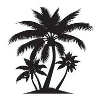 deze is een vector kokosnoot boom silhouet, kokosnoot boom vector silhouet.