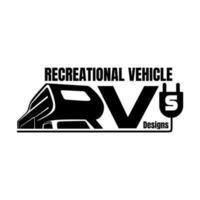rv recreatief voertuig illustratie logo ontwerpen vector