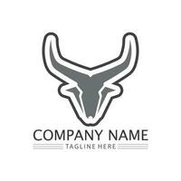 stier logo en toeter symbolen koe vector sjabloon pictogrammen app