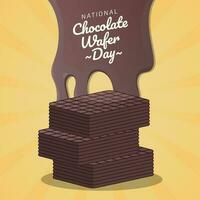 nationaal chocola wafel dag ontwerp sjabloon voor viering. chocola wafel dag vector illustratie. wafel vector illustratie.