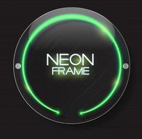 abstract neon frame sjabloon op donkere achtergrond vector