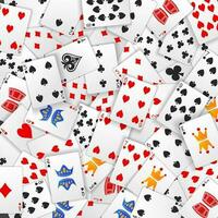 poker kaart verspreide achtergrond, vector illustratie