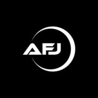 afj brief logo ontwerp in illustratie. vector logo, schoonschrift ontwerpen voor logo, poster, uitnodiging, enz.