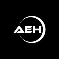 aeh brief logo ontwerp in illustratie. vector logo, schoonschrift ontwerpen voor logo, poster, uitnodiging, enz.