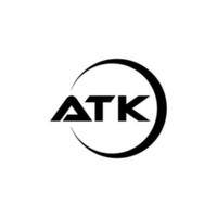 atk brief logo ontwerp in illustratie. vector logo, schoonschrift ontwerpen voor logo, poster, uitnodiging, enz.