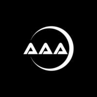 aaa brief logo ontwerp in illustratie. vector logo, schoonschrift ontwerpen voor logo, poster, uitnodiging, enz.