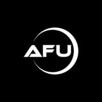 afu brief logo ontwerp in illustratie. vector logo, schoonschrift ontwerpen voor logo, poster, uitnodiging, enz.