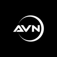 avn brief logo ontwerp in illustratie. vector logo, schoonschrift ontwerpen voor logo, poster, uitnodiging, enz.