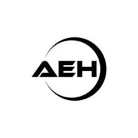 aeh brief logo ontwerp in illustratie. vector logo, schoonschrift ontwerpen voor logo, poster, uitnodiging, enz.